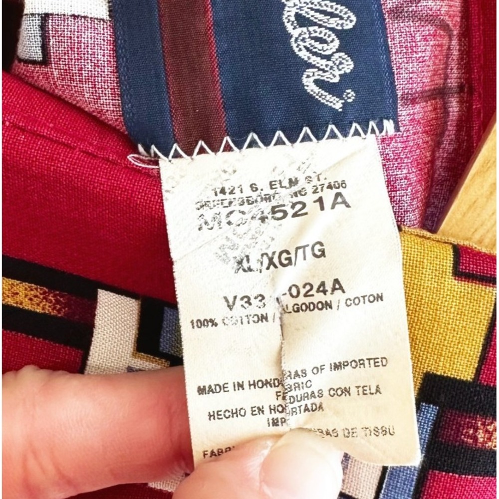 VTG Wrangler Mens Pearl Snap Southwestern Shirt XL Aztec Print Rodeo Cowboy 90s - Picture 5 of 9